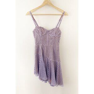 Fleur du Mal {size 0} Mini Dress Bustier Purple Asymmetric